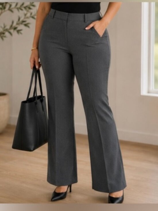 Lane Bryant Pants - Lane Bryant Womens Plus Size 24 The Allie Collection Bootcut Ponte Pant Charcoal
